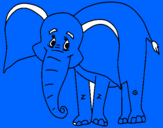 Desenho Elefante feliz pintado por elisa magdalena
