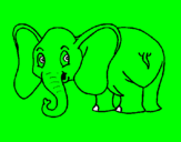 Desenho Elefante pequeno pintado por dudu