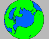 Desenho Planeta terra pintado por leilame