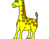 Desenho Girafa pintado por pipa