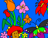 Desenho Fauna e Flora pintado por Alê
