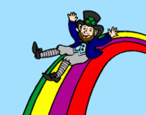 Desenho Duende no arco-íris pintado por gi