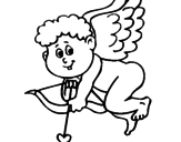 Desenho Cupido pintado por valeria eu
