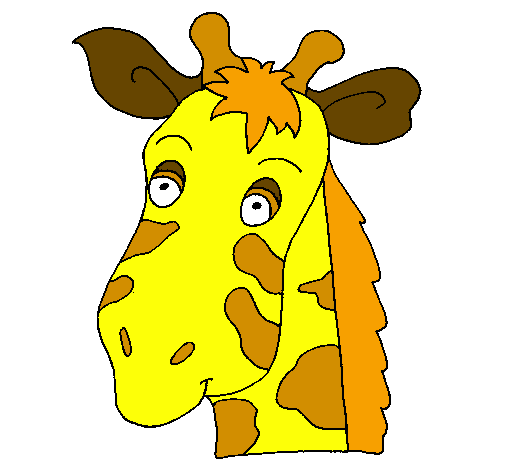 Desenho Cara de girafa pintado por a