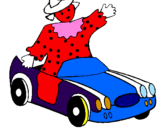 Desenho Boneca em carro descapotável pintado por frederico familia