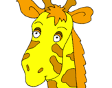 Desenho Cara de girafa pintado por a