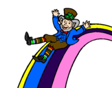 Desenho Duende no arco-íris pintado por daniela