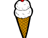 Desenho Cone de gelado pintado por gian     lucas