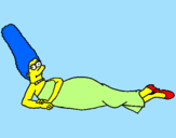 Desenho Marge pintado por xana