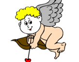 Desenho Cupido pintado por Aline