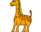 Desenho Girafa pintado por girafa