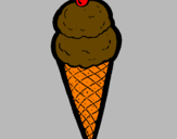 Desenho Cone de gelado pintado por Dri Franco