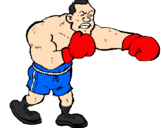 Desenho Boxeador pintado por rafa