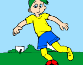 Desenho Jogar futebol pintado por ursinho puf