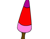Desenho Gelado cone pintado por flavia