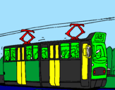Desenho Eléctrico com passageiros pintado por felipe