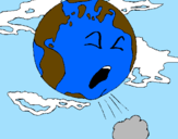 Desenho Terra doente pintado por raphael