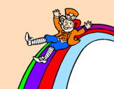 Desenho Duende no arco-íris pintado por catarina