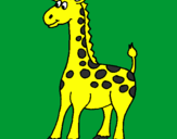 Desenho Girafa pintado por giovana
