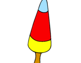 Desenho Gelado cone pintado por super-pinguim