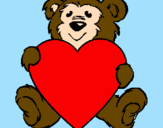 Desenho Urso apaixonado pintado por ursinho do meu coraçao