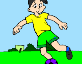 Desenho Jogar futebol pintado por eliane
