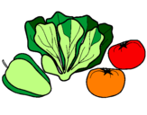 Desenho Verduras pintado por gu