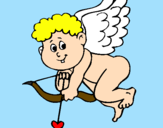 Desenho Cupido pintado por amanda