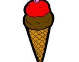 Desenho Cone de gelado pintado por annie
