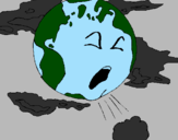 Desenho Terra doente pintado por bernardo