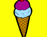 Desenho Cone de gelado pintado por RENAN