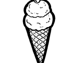 Desenho Cone de gelado pintado por miny