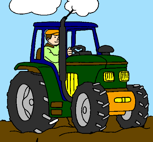 Tractor em funcionamento