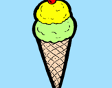 Desenho Cone de gelado pintado por samuel