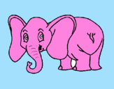 Desenho Elefante pequeno pintado por melito