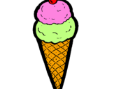Desenho Cone de gelado pintado por lorena ramos