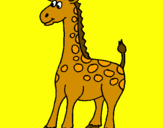 Desenho Girafa pintado por Inês