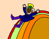Desenho Duende no arco-íris pintado por inin