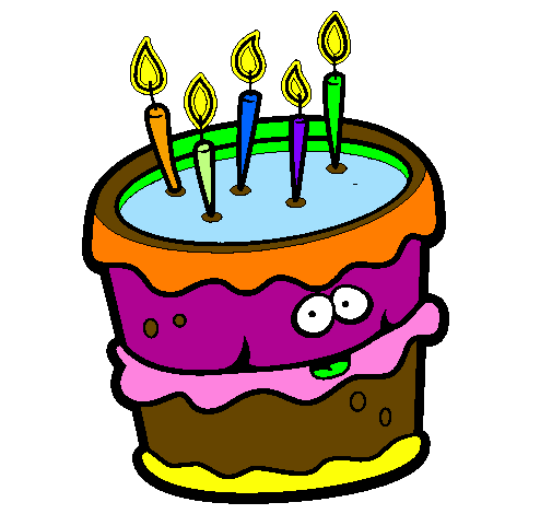 Desenho de Bolo de aniversário 2 pintado e colorido por Usuário não  registrado o dia 09 de Agosto do 2010