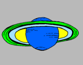 Desenho Saturno pintado por Victor E