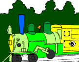 Desenho Locomotiva  pintado por miguel renato