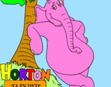 Desenho Horton pintado por minha elefante
