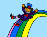 Desenho Duende no arco-íris pintado por biana