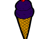 Desenho Cone de gelado pintado por isabela 