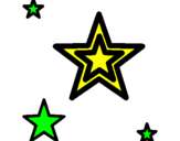 Desenho Estrela pintado por dani