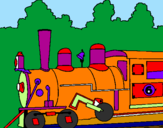 Desenho Locomotiva  pintado por bernardo  martins