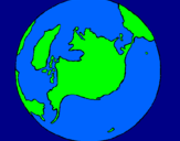 Desenho Planeta terra pintado por 100%ana flavia