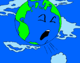 Desenho Terra doente pintado por fifi