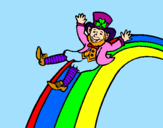 Desenho Duende no arco-íris pintado por tiago