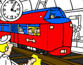 Desenho Estação de caminhos de ferro pintado por theodorus